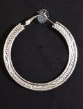 Silver Large Hoop Earrings w/ 2" Diameter #2543