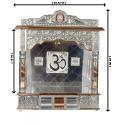 Oxidized Metal carved Hindu Pooja Temple w/ Steps  26" X 13" X 29" 