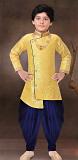 Gold and Brown Boys Kurta for 7 to 11 Years