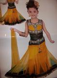 Girl’s Yellow Green Lehenga Chaniya Choli Dress for 3 to 4 Years #2699