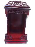 Traditional Design Dark Cherry Wooden Mandir 11" * 17" Traditional Design Dark Cherry Wooden Mandir 11" * 17"
