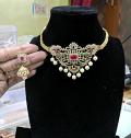 Stunning Traditional Design Bridal Choker Earrings w/ Stone Work Stunning Traditional Design Bridal Choker Earrings w/ Stone Work