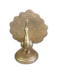 Decorative Home Decor Showpiece Peacock Statue in Brass - 6"