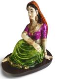 Handicraft Rajasthani Lady Showpiece Decor 5.5"