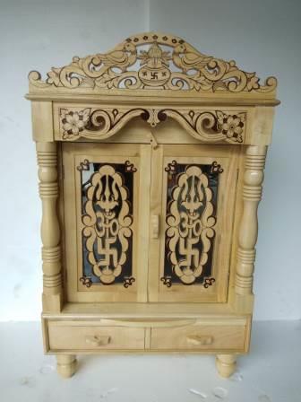 Traditional Design Carved Sevan Wooden Mandir w/ Doors - 2 Sizes 18" & 21" Traditional Design Carved Sevan Wooden Mandir w/ Doors - 2 Sizes 18" & 21"