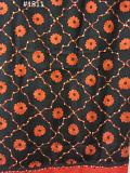 Shawl - Black Red Florets Winter Wear Shawl Warm Wrap