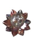Lotus Shaped Golden Brass Akhnad Diya Deepak 6.8"