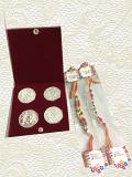 Rakhi Gift Set for Brother - 4 Silver Coins & 2 Rakhis Rakhi Gift Set for Brother - 4 Silver Coins & 2 Rakhis