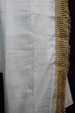 Full Size Comfortale Silk Scarf Dupatta Stole w/ Golden Fringe Lace #2890