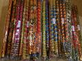 Fancy Decorative Wooden Dandiya Sticks for Garba (50 Pairs Box)