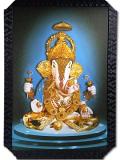 Beautiful Wooden Framed Canvas Print Picture of Ganeshji # 8 - 23 x 33"