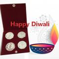 Diwali Gift Hamper - 4 Pure Silver Coins & a Fancy Clay Diya Diwali Gift Hamper - 4 Pure Silver Coins & a Fancy Clay Diya
