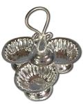 Traditional German Silver Plated 3 Kumkum Bowl Stand