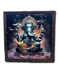 Beautiful Wooden Fiber Acrylic Wall Piece of Ganeshji # 2 - 13.5 x 13.5" Beautiful Wooden Fiber Acrylic Wall Piece of Ganeshji # 2 - 13.5 x 13.5"