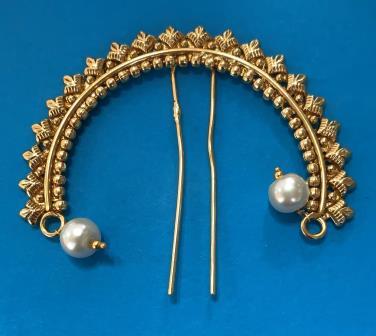Bead  Stone Work Golden Hair Brooch  Juda Pin Jewellery  4 37898  Buy  Anklets  Bands  Brooch Online