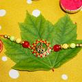 Divine Krishna Rakhi with Lots of Blessings + Roli & Chaval