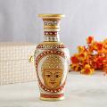 Stylish Meena Kundan Work Marble Vase