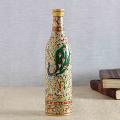 Stunning Bottle Shape Marble Vase w/ Peacock Design Stunning Bottle Shape Marble Vase w/ Peacock Design