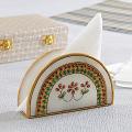 Traditional White Marble Napkin Holder w/ Mina Work Traditional White Marble Napkin Holder w/ Mina Work