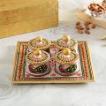Set Of 4 Small Marble Container (Mukhwas Dabba) Set Of 4 Small Marble Container (Mukhwas Dabba)