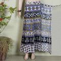 White & Blue Cotton Trendy Long Rajasthani Print Skirt Wrap White & Blue Cotton Trendy Long Rajasthani Print Skirt Wrap