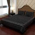Cotton Designer Flat Bed Sheet w/ Pillow Covers Cotton Designer Flat Bed Sheet w/ Pillow Covers