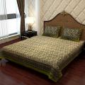 Green Ethnic Print Flat Bed Sheet & Pillow Covers Green Ethnic Print Flat Bed Sheet & Pillow Covers
