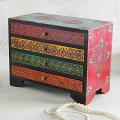 Colorful Embossed Painted Handcrafted Jewelry Box Colorful Embossed Painted Handcrafted Jewelry Box