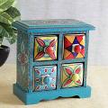 Awesome Design Square Wooden Box w/ Four Ceramic Drawers Awesome Design Square Wooden Box w/ Four Ceramic Drawers