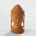 Intricately Carved Wooden Buddha Face Idol Intricately Carved Wooden Buddha Face Idol