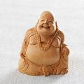 Handcrafted Wooden Laughing Buddha Statue Handcrafted Wooden Laughing Buddha Statue
