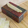 Rectangular Embossed Painted Wooden Napkin Holder Rectangular Embossed Painted Wooden Napkin Holder