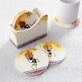 Colorful Bright Image Printed Coasters Set Colorful Bright Image Printed Coasters Set