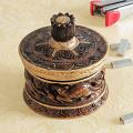 Unique Round Carved Wooden Pin Holder Unique Round Carved Wooden Pin Holder