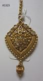 Mang Tika - Indian Designer Maang Tikka Golden Gold Stones #3051325