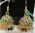 Earrings 3051341 Indian Designer Jhumka Earrings Golden Multi-color Shieno 
