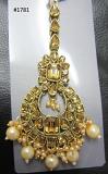 Tikka Indian Designer Maang Golden Crystals Pearls #3051781