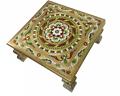 Meenakari Bajot, Golden Chowki for Puja, Home Decor or Gift 10" - 30" Meenakari Bajot, Golden Chowki for Puja, Home Decor or Gift 10" - 30"