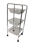 Portable Stainless Steel Fruit Basket Utility Cart 3 Tier Portable Stainless Steel Fruit Basket Utility Cart 3 Tier