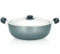 Vinod Black Pearl Hard Anodised Kadai 10.0 liters With Lid