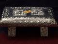 Silver Carving Work Small Bajot / Chowki Sinhasan 4X6 