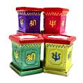 12 Pcs Designer Artistic Tulsi Planter Shape Clay Diya 3"
