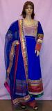 Flared Blue Georgette Designer Anarkali Style Suit (M) #3712