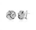 Love Knot Stud Style Silver Earrings