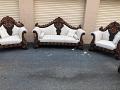 Maharaja Style Traditional Wooden Carved 5 Seater Sofa Set (3 Pcs) Maharaja Style Traditional Wooden Carved 5 Seater Sofa Set (3 Pcs)