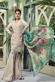 Maria B Designer Sharara Salwar Kameez w/ Embroidery Suit #2 Maria B Designer Sharara Salwar Kameez w/ Embroidery Suit #2