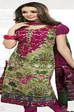 Maroon Multicolor Poly Cotton Readymade Churidar Kameez