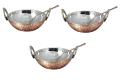 Pack of 3 Copper Karahi Set w/ Spoon 16 Oz for Serving Pack of 3 Copper Karahi Set w/ Spoon 16 Oz for Serving