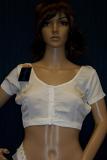White Crepe Blouse / Choli for Sari M/L/XL #4096