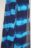 Scarf Georgette Tie Dye Blue Firozi Chunni Dupatta Shieno Sarees #427